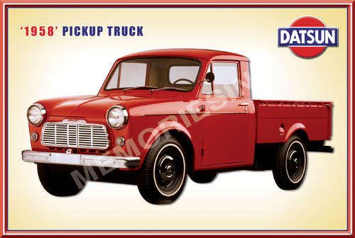 Datsun Pickup Truck (58) - Classic Metal Sign