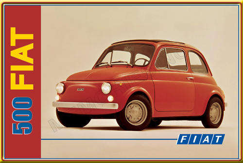 Fiat 500 - Classic Metal Sign