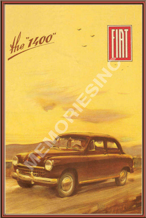 Fiat 1400 - Classic Metal Sign