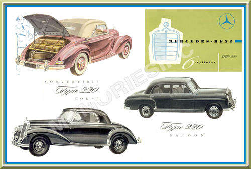 Mercedes 220 Collage (4450s) - Classic Metal Sign