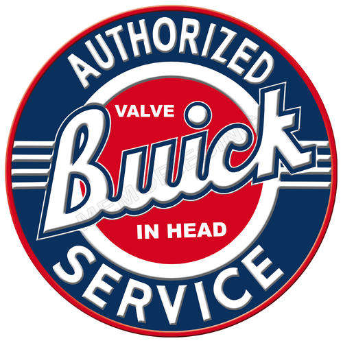 Buick - Authorized Service - Classic Round Metal Sign