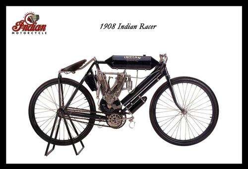 Indian Racer (1908) - Classic Metal Sign