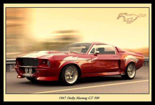 Shelby Mustang GT500 (1967) - Classic Metal Sign