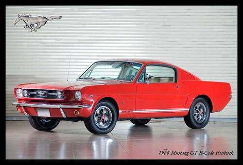 Mustang GT K-Code Fastback (1966) - Classic Metal Sign