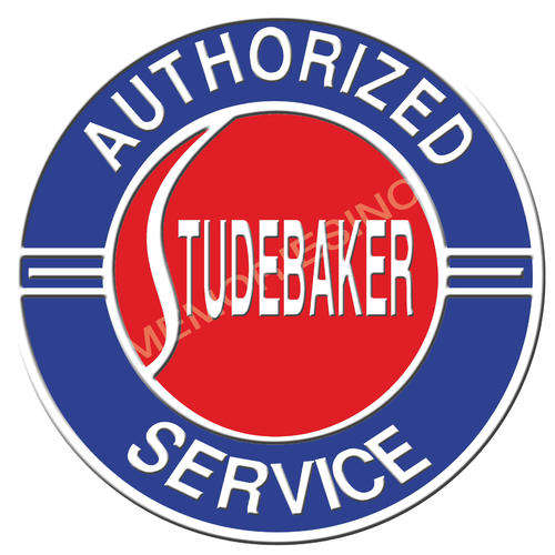 Studebaker - Authorised Service - Round Classic Metal Sign