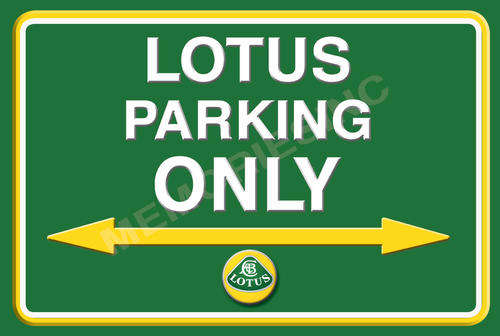 Lotus Parking Only - Landscape - Classic Metal Sign