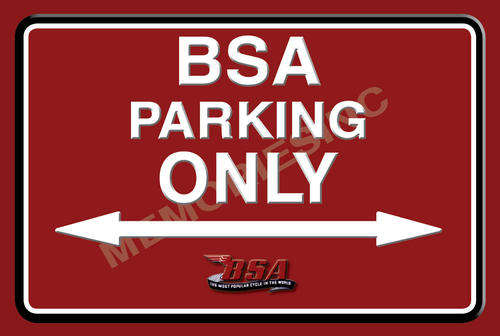 BSA Parking Only - Landscape - Classic Metal Sign