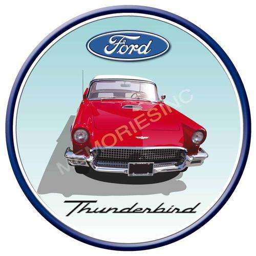 Ford Thunderbird - Round Classic Metal Sign