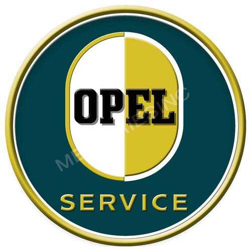 Opel Service - Round Classic Metal Sign