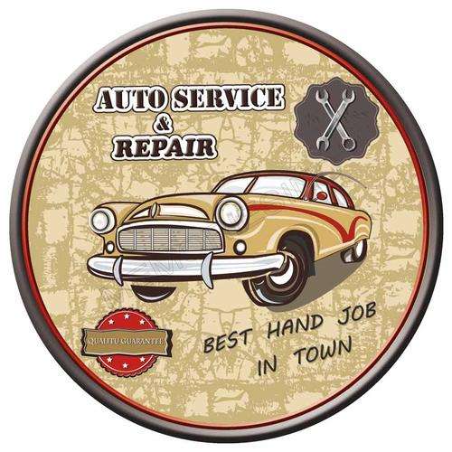 Best Hand Job - Round Metal Sign
