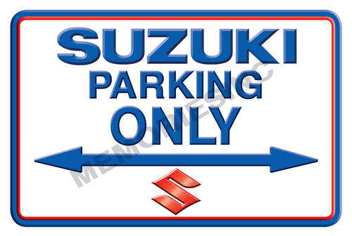 Suzuki Parking Only (Landscape) - Classic Metal Sign