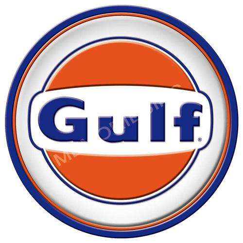 Gasoline - Gulf Oil - Round Classic Metal Sign