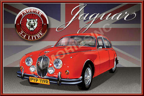 Jaguar MKII (60's) - Classic Metal Sign