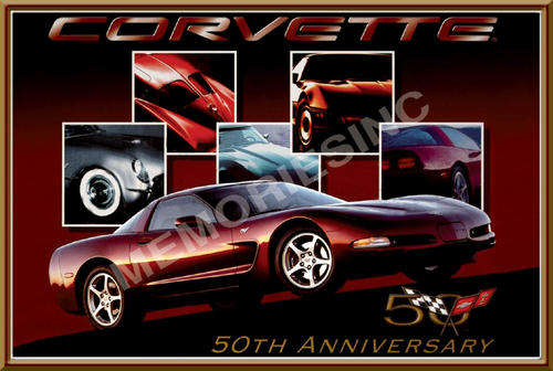 Corvette 50th Anniversary - Classic Metal Sign