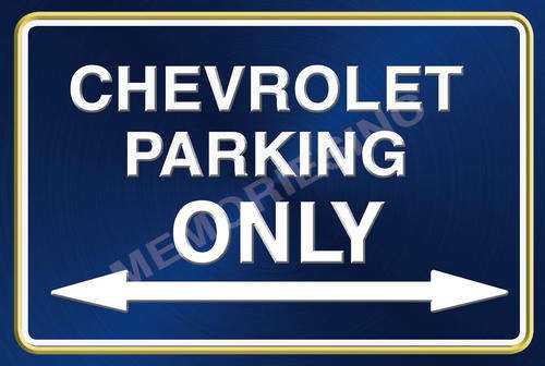 Chevrolet Parking Only (Landscape) - Metal Sign
