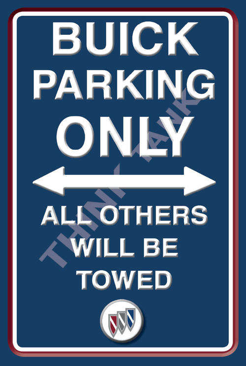 Buick Parking Only - Portrait - Metal Sign