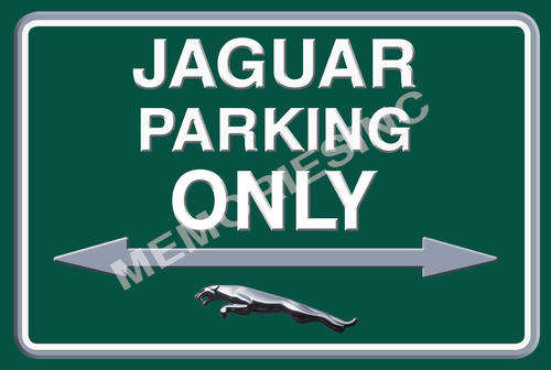 Jaguar Parking Only - Landscape Classic Metal Sign