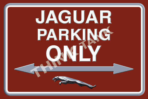 Jaguar Parking Only - Landscape Classic Metal Sign