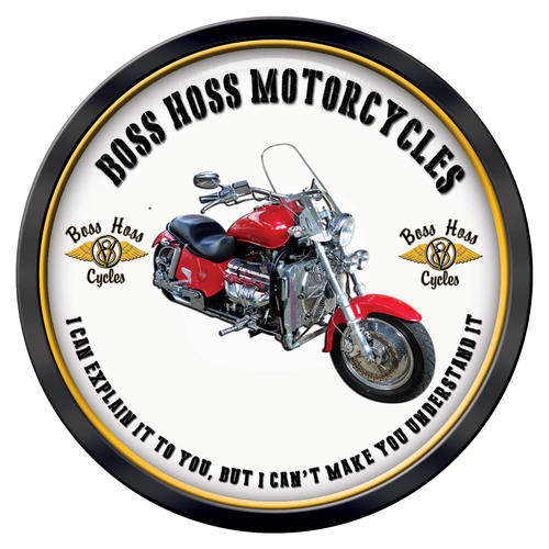 Boss Hoss Motorcycles - Round Classic Metal Sign