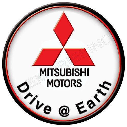 Mitsubishi - Round Classic Metal Sign