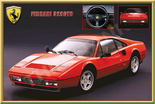 Ferrari 328GTB (1980s) - Classic Metal Sign