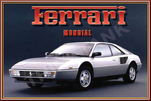 Ferrari Mondial (1985) - Classic Metal Sign