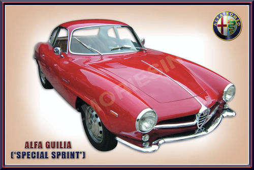 Alfa Romeo Guilia 'Special Sprint' - Classic Metal Sign