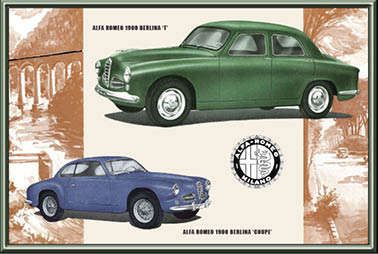 Alfa Romeo 1900 Berlina (50's) - Classic Metal Sign