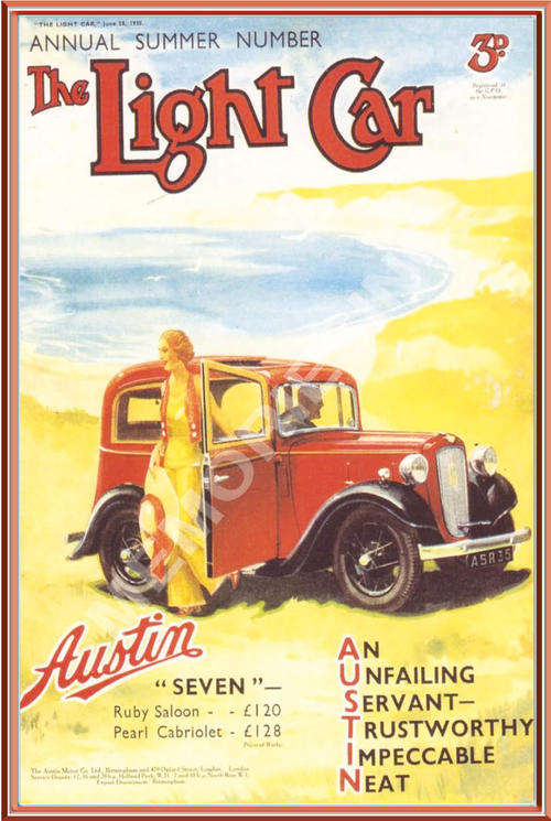 Austin 7 (Ruby) - Metal Sign