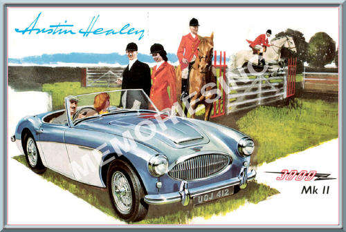 Austin Healey 3000 MKII (62) - Classic Metal Magnet