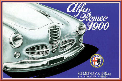 Alfa Romeo 1900 (4450's) - Classic Metal Sign