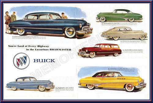 Buick Roadmaster Range (50's) - Classic Metal Sign