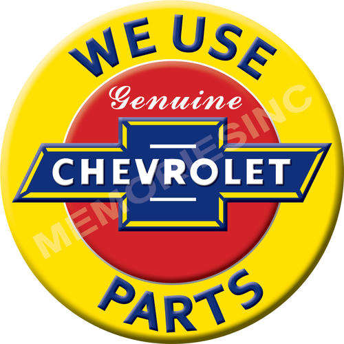 Chevrolet Genuine Parts - Round Metal Sign