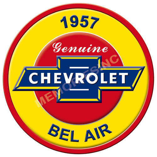Chevrolet Bel air (57) - Round Metal Sign