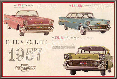 Chevrolet Bel Air Range (57) - Classic Metal Sign