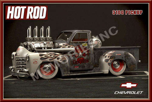Chevrolet Hot Rod Pickup - Classic Metal Sign