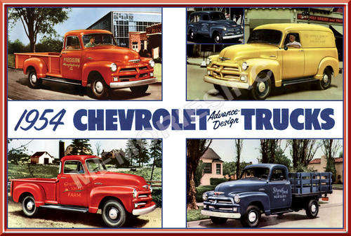 Chevrolet Trucks Collage (54) - Classic Metal Sign