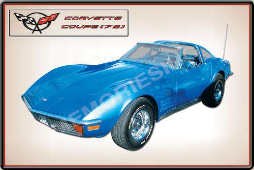Corvette Coupe (1972) - Classic Metal Sign