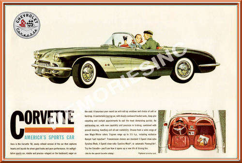 Corvette Coupe (1960) - Classic Metal Sign