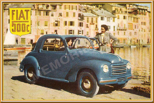 Fiat 500C - Classic Metal Sign