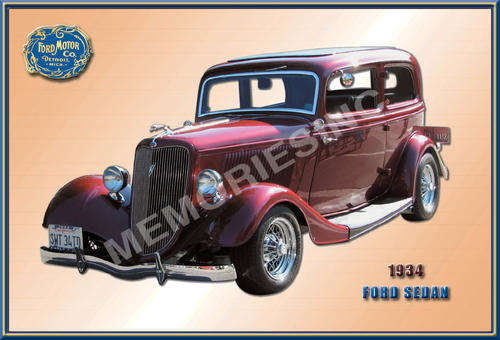 Ford Sedan (1934) - Classic Metal Sign
