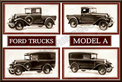 Ford Model A Trucks (1930) - Classic Metal Sign