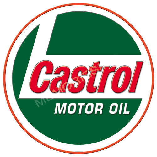 Gasoline - Castrol Modern - Round Metal sign