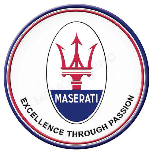Maserati - Excellence Through Passion - Classic Round Metal sign