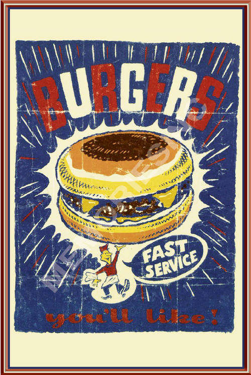 Burgers - You'll Like - Metal sign