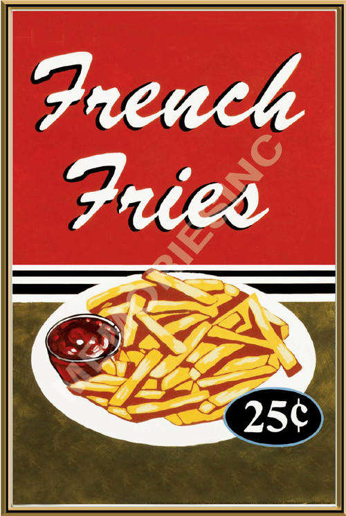 French Fries - Metal sign
