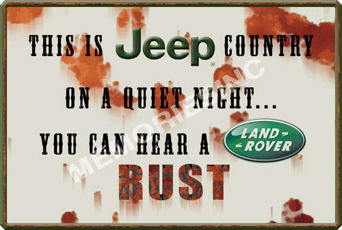 Jeep vs Landrover - Classic Metal Sign