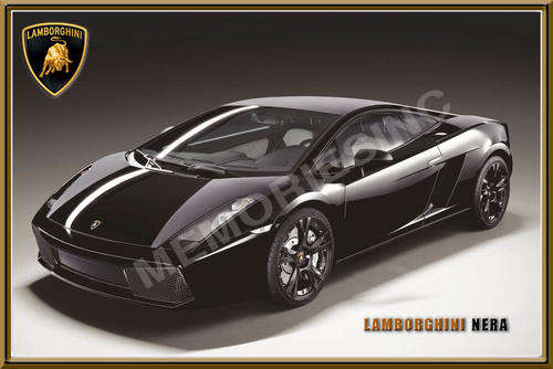 Lamborghini Nera - Classic Metal Sign