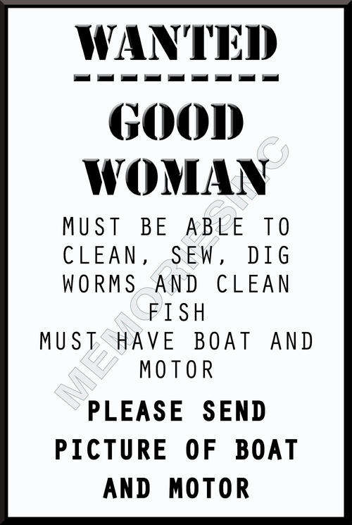 Pub Funnies - Wanted - Good Woman - Classic Metal Sign