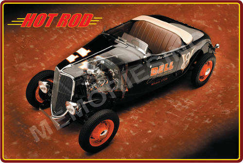 Hot Rod - Bell - Classic Metal Sign